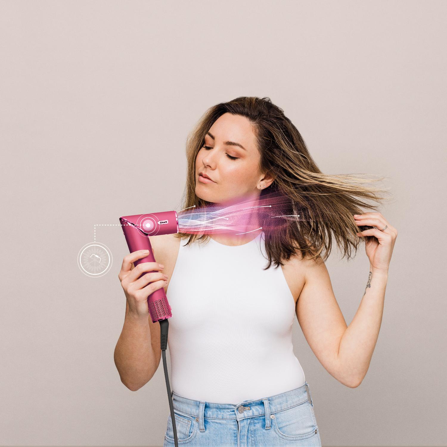 FLEXSTYLE  MULTIESTILIZADOR DE CABELLO HD442BP MALIBU PINK  PARA TODO TIPO DE CABELLO 6 EN 1 (MULTI-ESTILIZADOR PARA CABELLO)